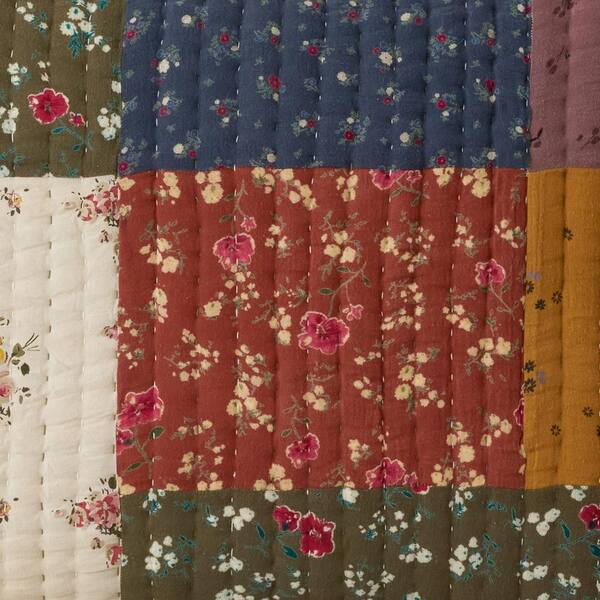 The Company Store Winter Floral Patchwork Multi King Cotton Quilt  51129Q-K-MULTI - The Home Depot