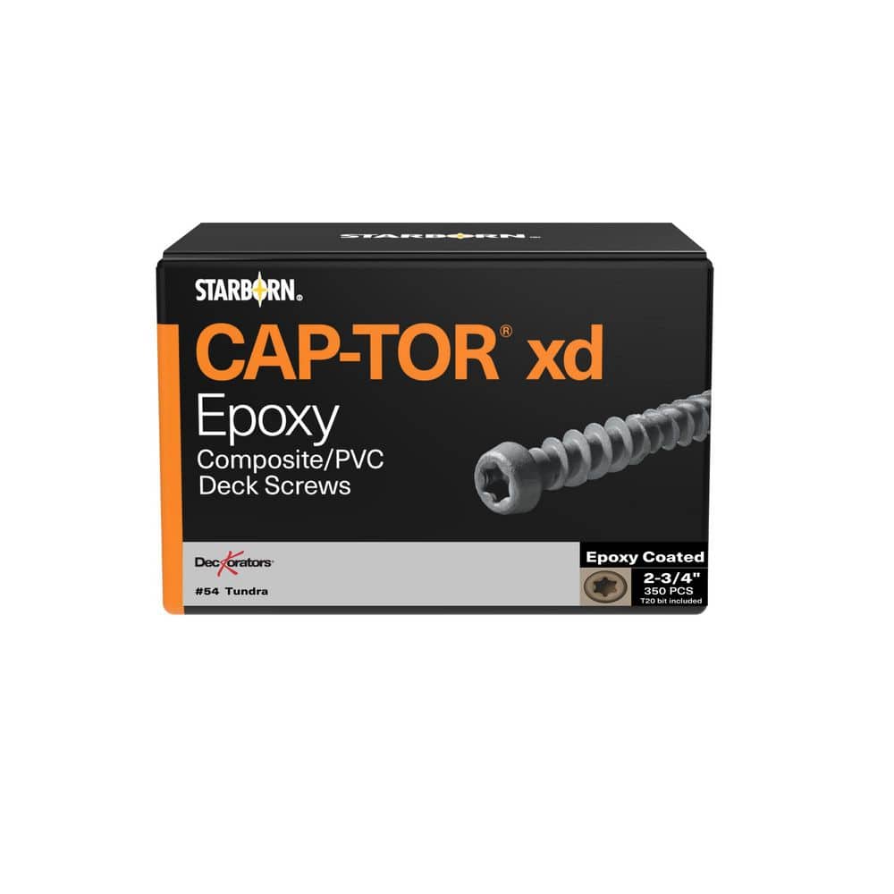 "#10 x 2-3/4 in. Star Trim Head Epoxy Coated Steel Composite Deck Screws Warm Gray #54 (350-pieces)" price history on PriceWatchPro