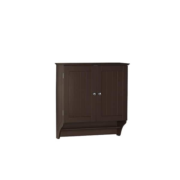 Ashland 23.8 in. W x 25.2 in. H x 8.86 in. D Bathroom Storage Wall Cabinet and Laundry Medicine Cabinet in Espresso