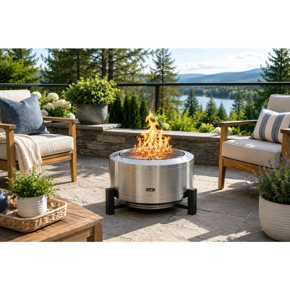 HeatMaxx 27 in. Smokeless Fire Pit, Low Smoke Bonfire Fire Pit