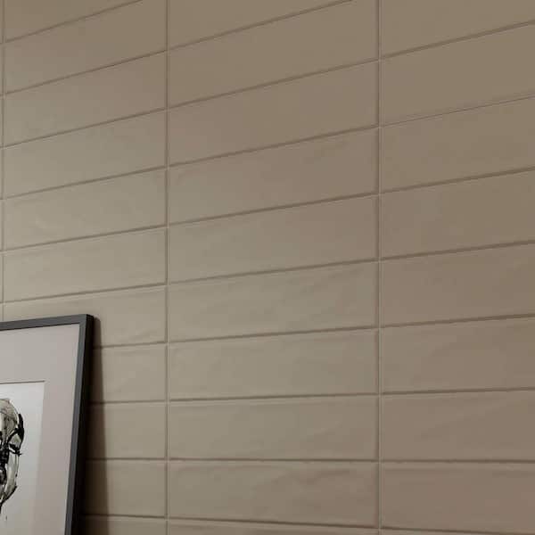 CRUZ BAY STUDIO Chateau 3in.x12 in. Glazed Greige Matte Ceramic Subway Wall Tile (5.28 sq. ft./Case)