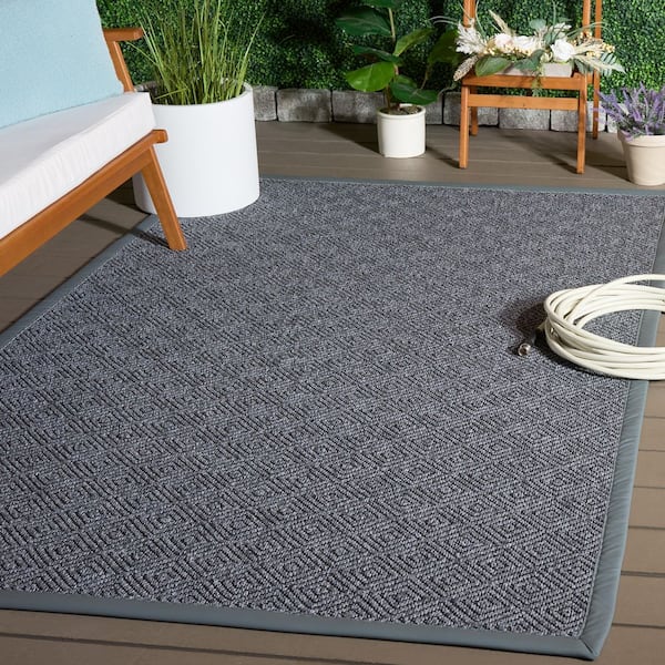 Napa Faux Sisal 2 ft. x 3 ft. Marble/Charcoal Geometric Area Rug