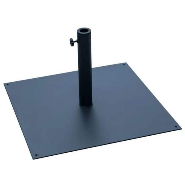 Outdoor 38.5 lbs. Heavy Duty Square Steel Plate Stand Patio Umbrella Base in Black