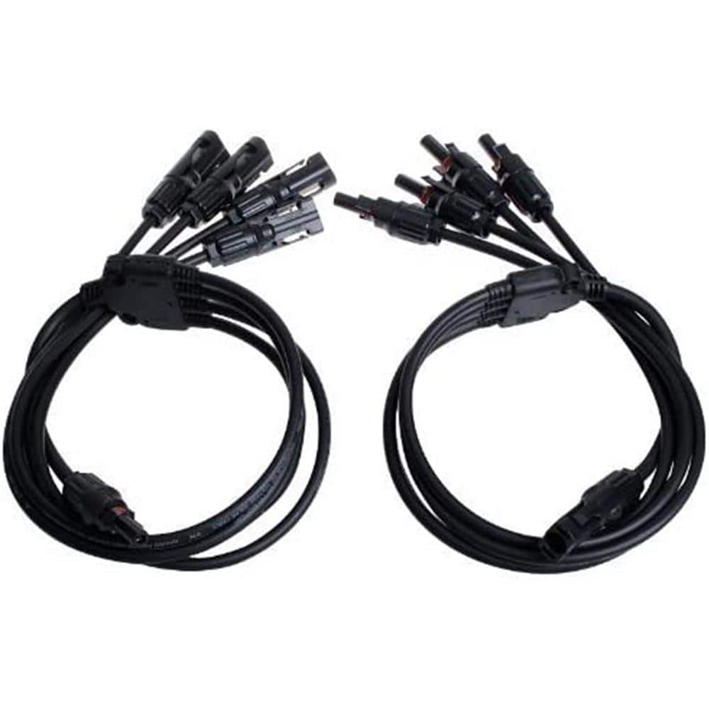 Renogy Solar Male and Female Y Parallel Branch Connectors MFFFF Plus FMMMM Pair -  RNG-CNCT-MC4BC