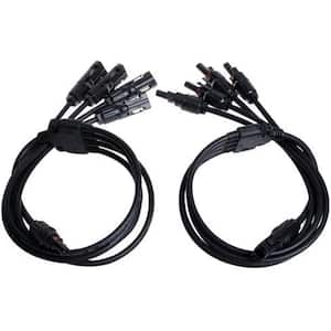 Solar Male and Female Y Parallel Branch Connectors MFFFF Plus FMMMM Pair