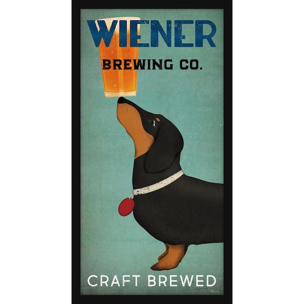 Melissa Van Hise Wiener Brewing Co. Framed Giclee Typography Art Print 14 in. x 26 in.