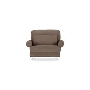 Transformer Couch 49 in. Round Arm Polyester Couch Washable Covers Modular Sofa in. Taupe