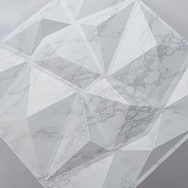 Self-Adhesive Grey Marble Wallpaper Border Diamond Pattern Modern Temporary  Wall Decor - Clearhalo
