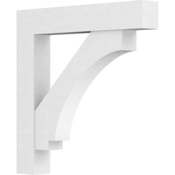 Ekena Millwork Standard Imperial 5 in. W x 36 in. H x 36 in. D Signature Urethane Polyurethane Bracket With Block Ends
