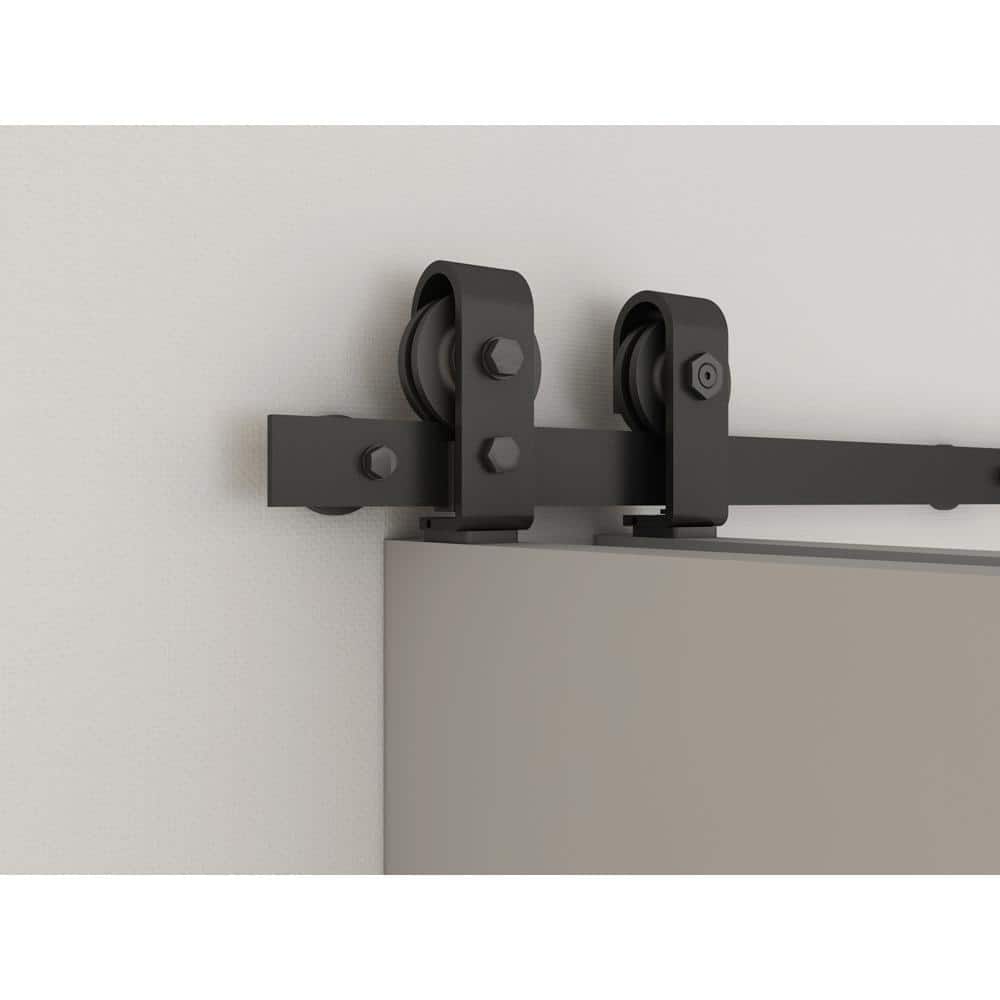 72" x 80" White MDF Bi-Fold Barn Doors with Sliding Hardware