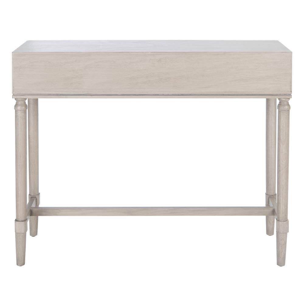 Gray Pinewood Traditional Console Table with Storage