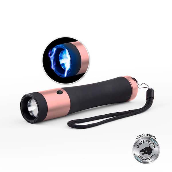 Guard Dog Security 200 Lumens Ivy Pink Women S Choice Stun Gun Flashlight With Concealed Prongs And High Voltage Stun Sg Gdi200hvpk The Home Depot