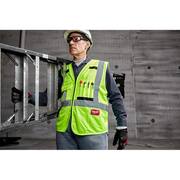 2X-Large /3X-Large Yellow Class 2-High Visibility Safety Vest with 10 Pockets