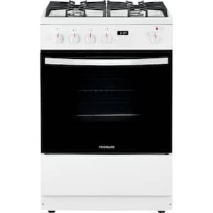 24 in. 1.9 cu. ft. Freestanding Gas Range with Manual Clean in White