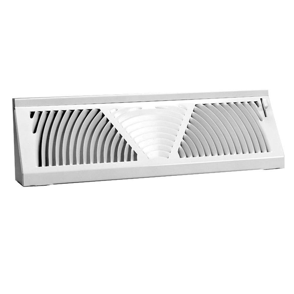 Hart 8 in. x 20-1/8 in. Steel Baseboard Diffuser 04200024CW - The Home ...