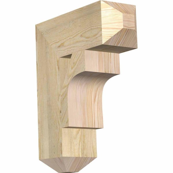 Ekena Millwork 6 in. x 22 in. x 18 in. Douglas Fir Westlake Craftsman Rough Sawn Bracket