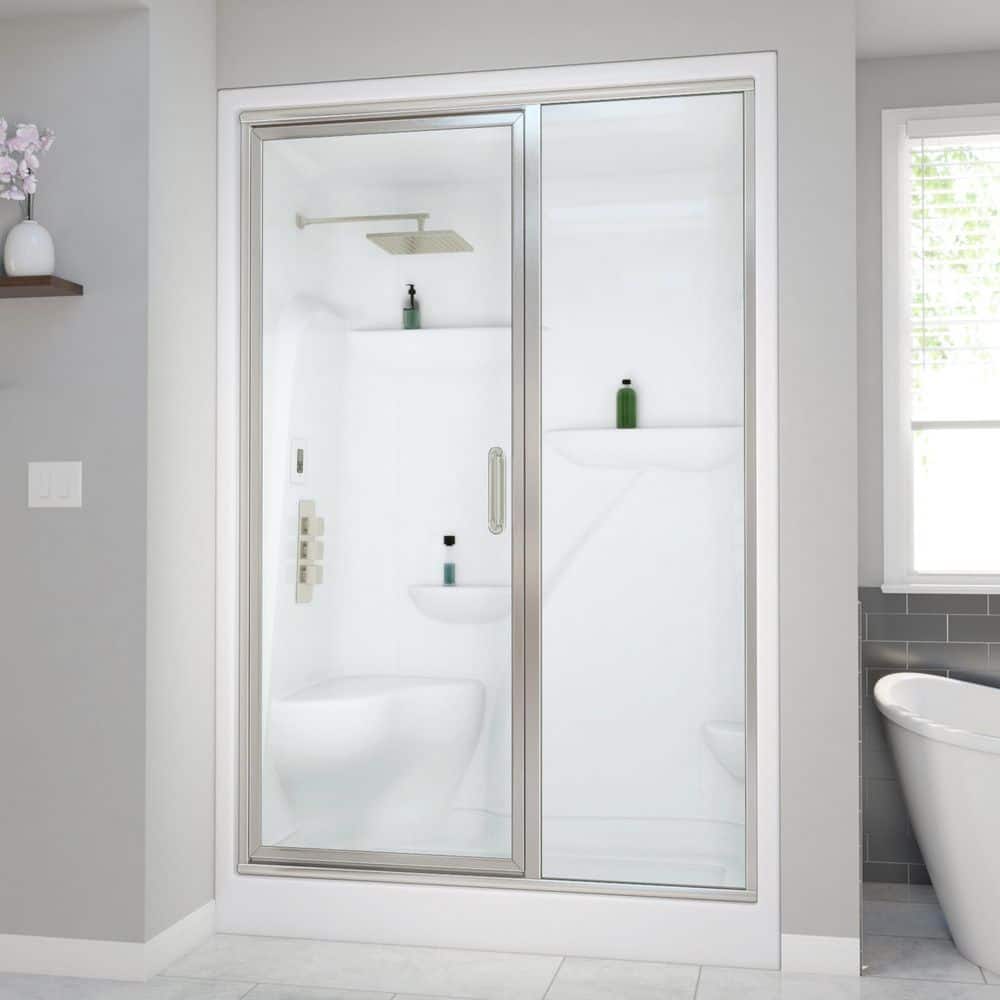 Lomita 60 in. L x 36 in. W x 87 in. H Steam Shower Enclosure in White, Righ