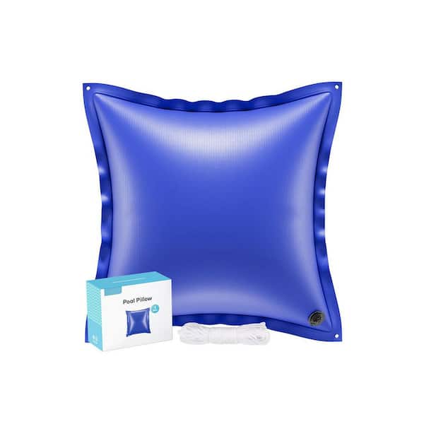 48 in. Pool Pillow in Blue Ultra Thick Winterizing Ice Equalizer Air Cushion with 50 ft. Rope for Above Ground Pools