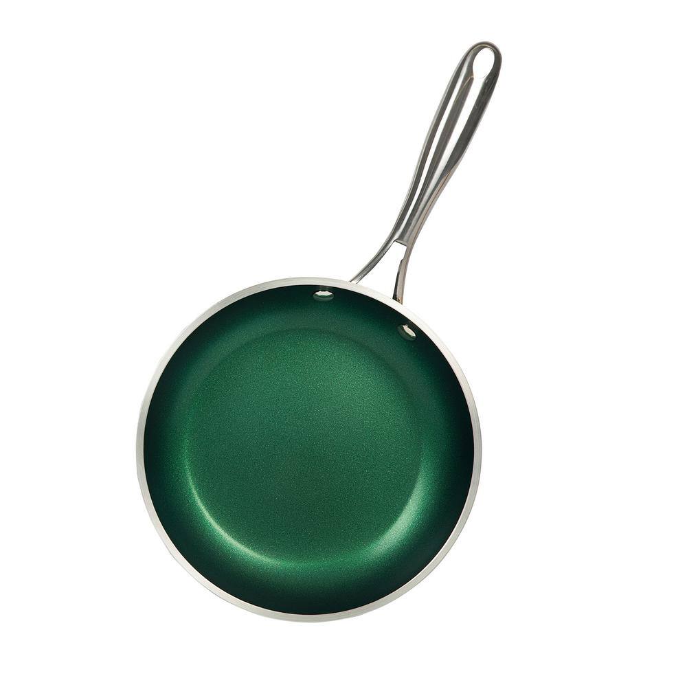 GRANITESTONE Emerald Green 10 in. Aluminum UltraDurable Triple Layer NonStick Frying Pan 7382
