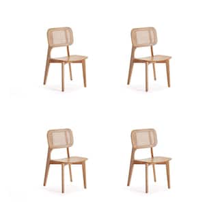 Versailles Nature Cane Square Dining Side Chair (Set of 4)