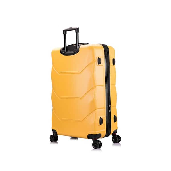 DUKAP Zonix 30 in. Mustard Lightweight Hardside Spinner Suitcase