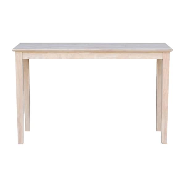 International Concepts Shaker 48 in. Unfinished Standard Rectangle Wood Console Table
