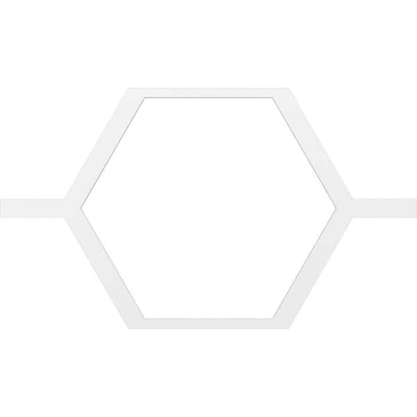 Ekena Millwork Large Westmore Fretwork 3/8 in. x 7 ft. x 4 ft. White PVC Decorative Wall Paneling 1-Pack
