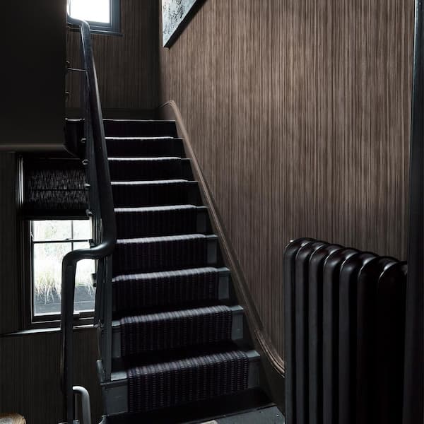 Abigail Ahern Linear Luxe Deep Greige Wallpaper
