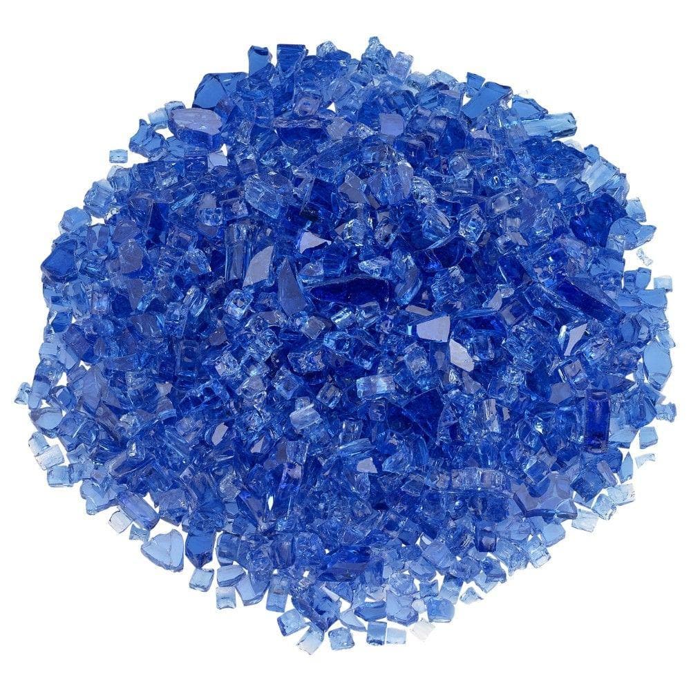 American Fire Glass 1/4 in. Cobalt Blue Fire Glass 10 lbs. Bag AFF-COBL ...