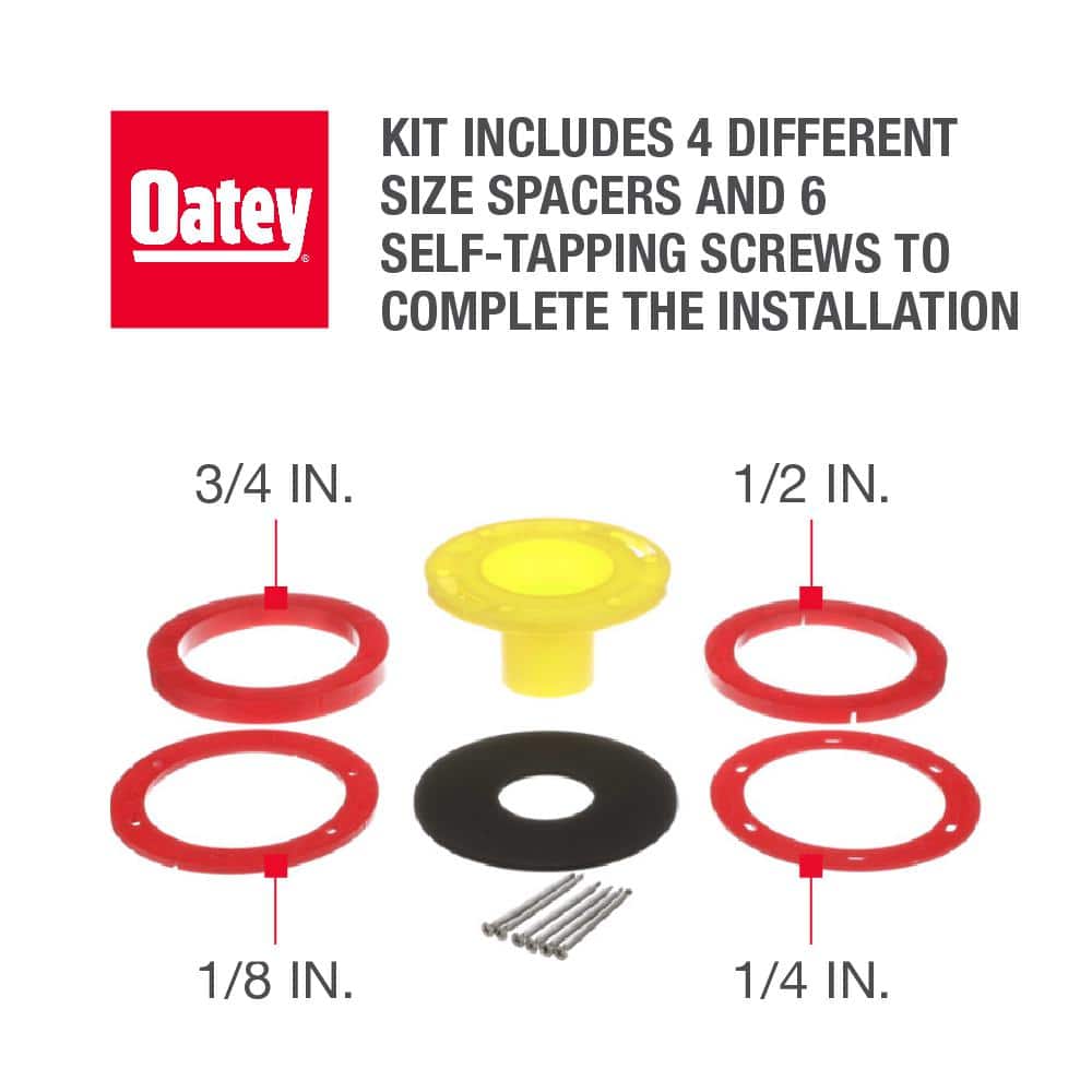 Set-Rite Multicolored Plastic Toilet Flange Extender Kit