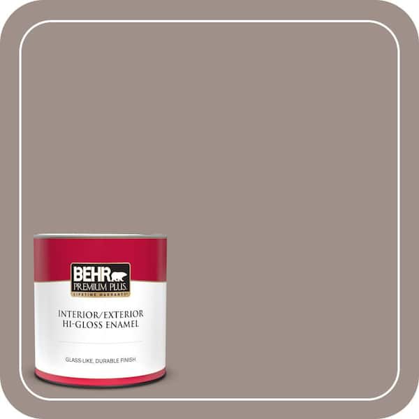 BEHR PREMIUM PLUS 1 qt. #780B-5 Cheyenne Rock Hi-Gloss Enamel Interior/Exterior Paint & Primer