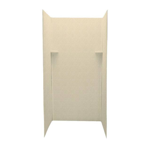 Swan Pebble 36 in. x 36 in. x 72 in. 3-Piece Easy Up Adhesive Shower Wall Kit in Cornflower