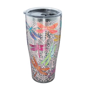 Dragonfly Mandala 30 oz. Stainless Steel Tumbler with Lid