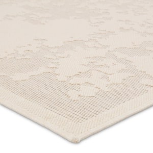 Paradox 2 ft. x 3 ft. Abstract Cream Indoor/Outdoor Area Rug