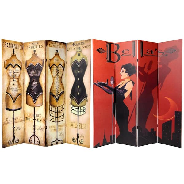 6 ft. Printed 4-Panel Room Divider
