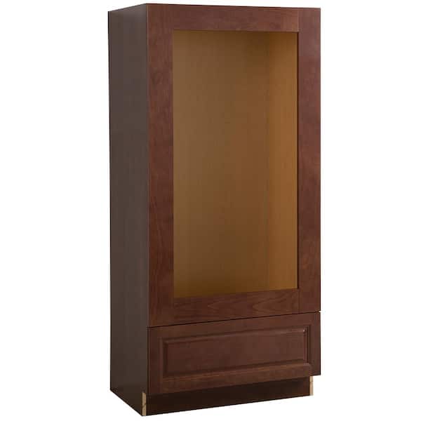 Benton Ready-to-Assemble 36 in. x 34.5 in. x 24.6 in. Corner Sink Base Cabinet in Amber