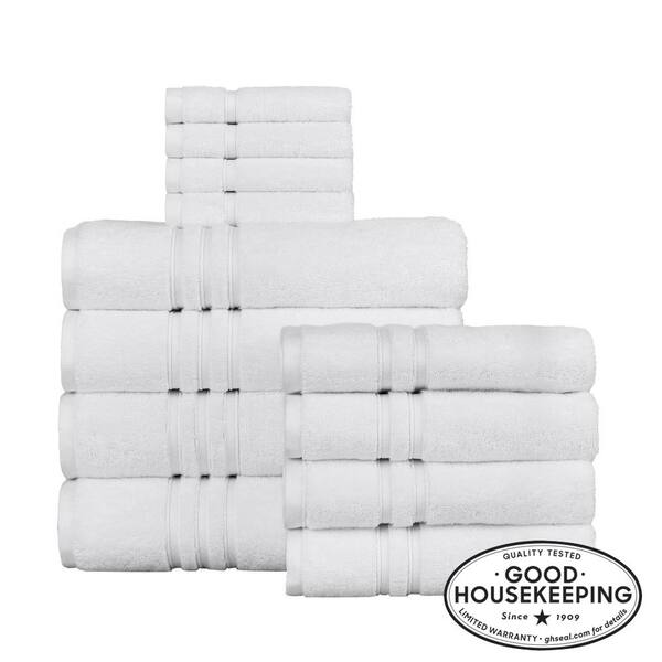 Clotho Turkish Home White Bath Mat Set of 2 Bathroom Floor Towel