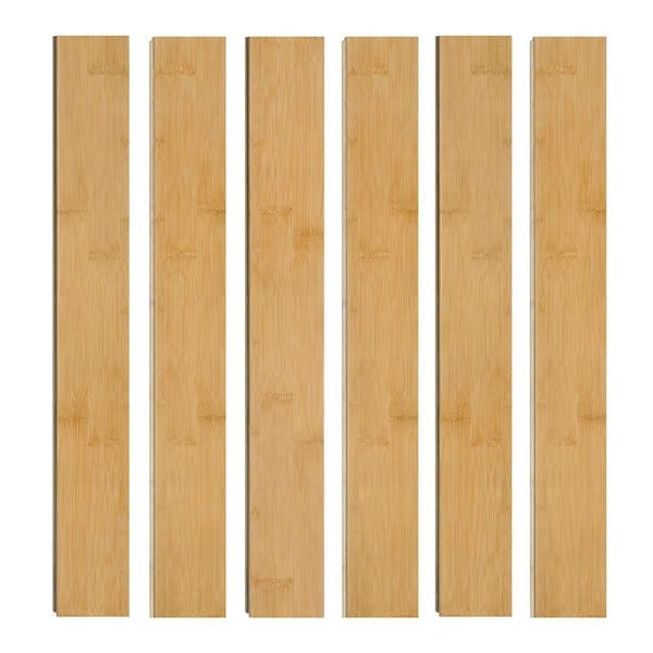 37.8" L x 3.78" W x 0.6" T Prefinished Tongue and Groove Solid bamboo hardwood flooring, Honey (19.84 sq. ft./case)