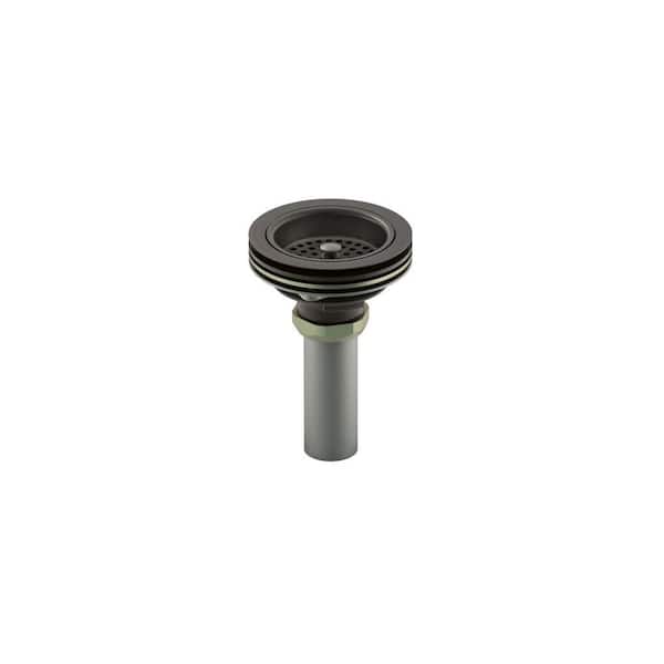 KOHLER Duostrainer 4-1/2 in. Sink Strainer with Tailpiece in Oil-Rubbed Bronze