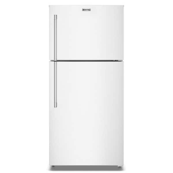 30 in. 19 cu. ft. Freestanding Top Freezer Refrigerator in White with Garage Mode