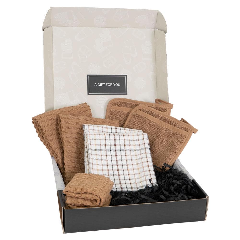 RITZ Royale Mocha/Latte Cotton Crown Gift Set 97361 - The Home Depot