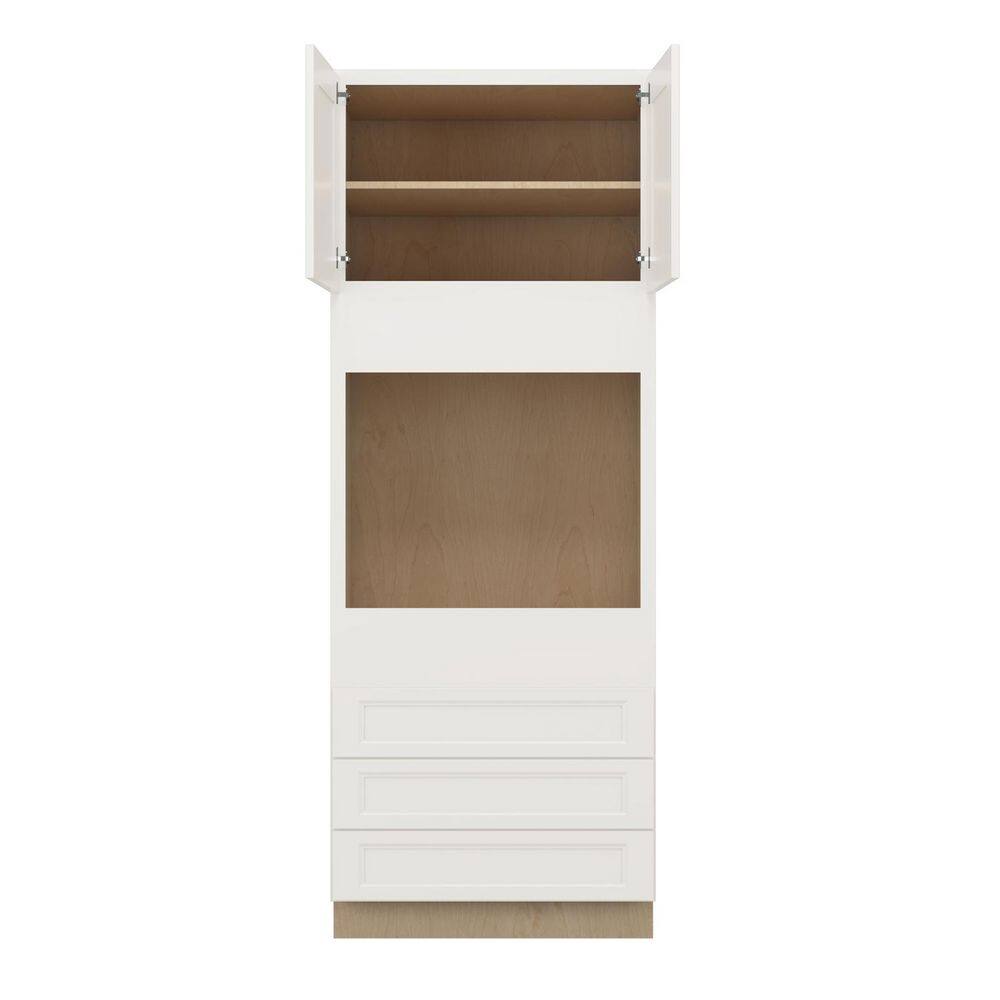 Pembroke Recessed 33 in. W x 90 in. H x 24 in. D in Painted White Plywood Assembled Single Oven Cabinet price history on PriceWatchPro