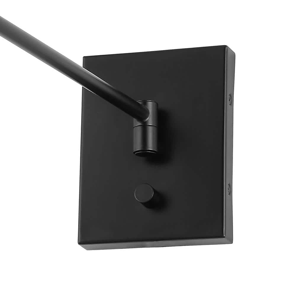 Cary 5.75" Black Iron Swing Arm LED Wall Sconce