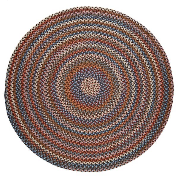 Annie Walnut 8 ft. x 8 ft. Round Indoor Braided Area Rug