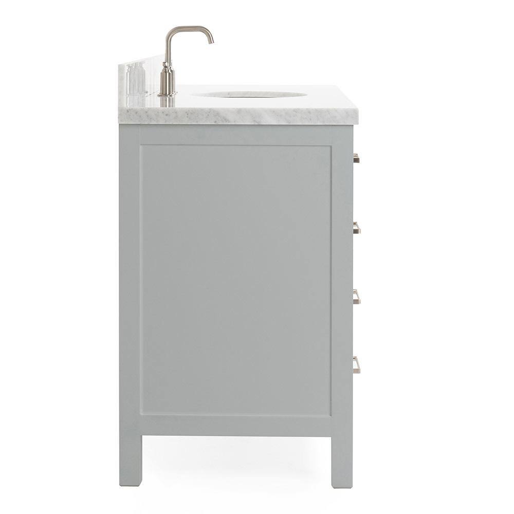 Cambridge 55" Gray Marble Single Basin Vanity Set
