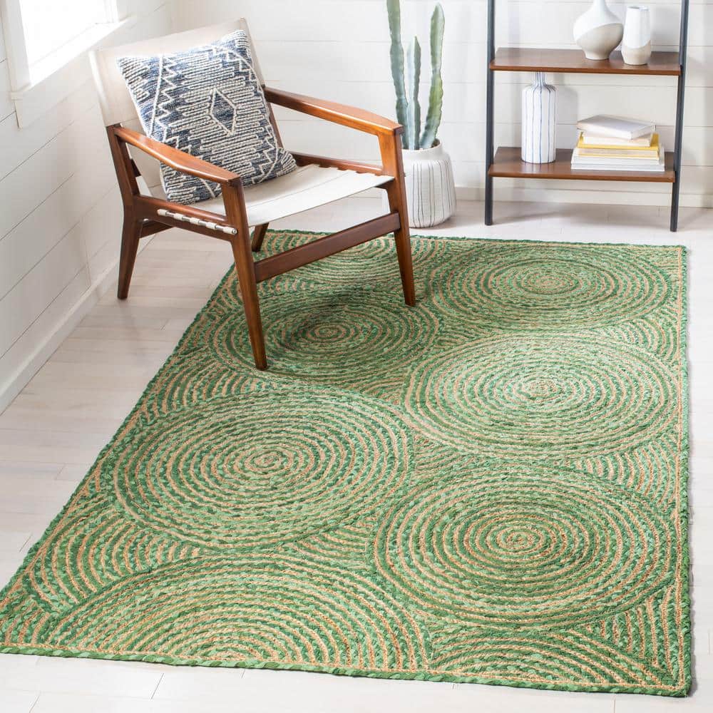 Cape Cod 2 ft. x 3 ft. Green/Natural Abstract Circles Geometric Area Rug price history on PriceWatchPro