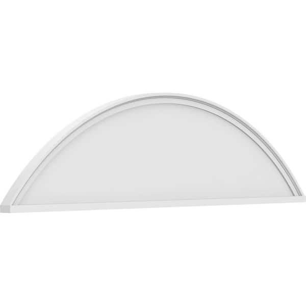 Ekena Millwork 2 in. x 62 in. x 16-1/2 in. Segment Arch Smooth Architectural Grade PVC Pediment Moulding
