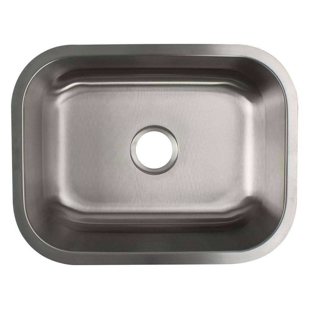 Meridian 23'' Stainless Steel Undermount Single Bowl Kitchen Sink