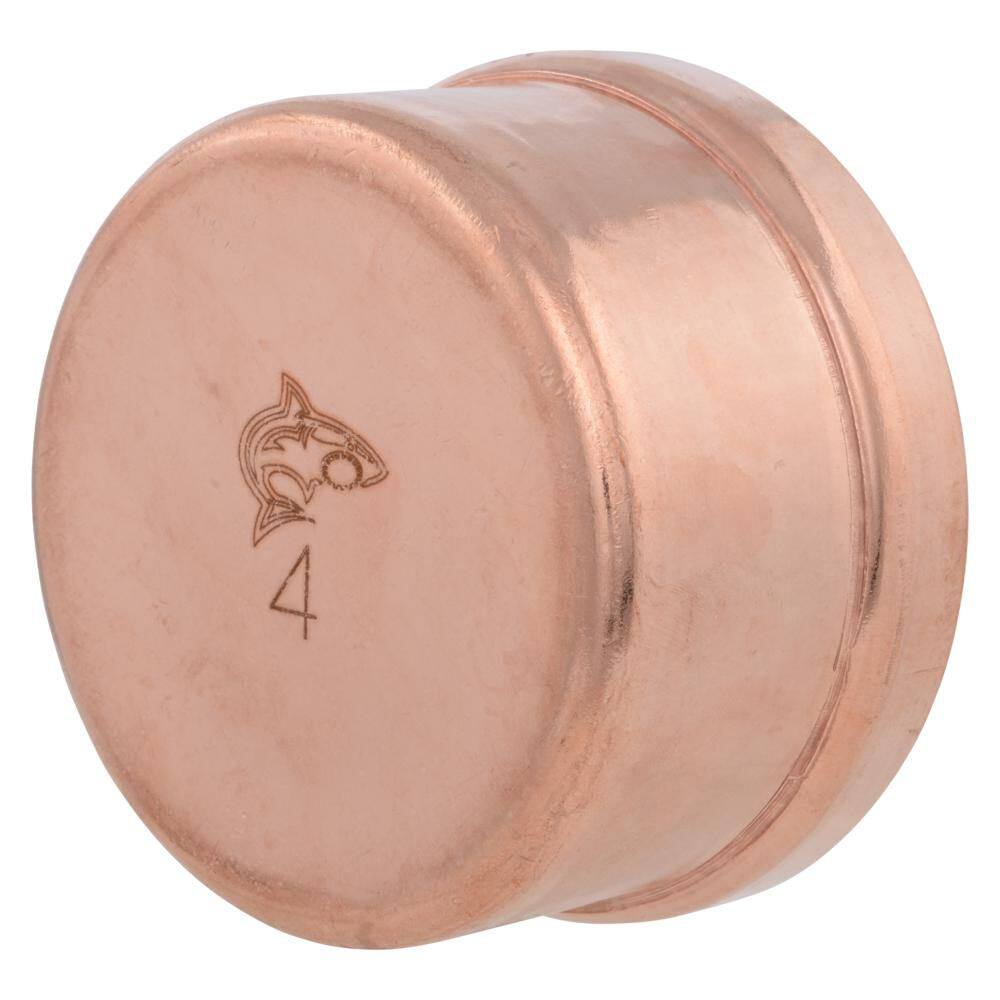 4-in Large Diameter Copper Press Cap