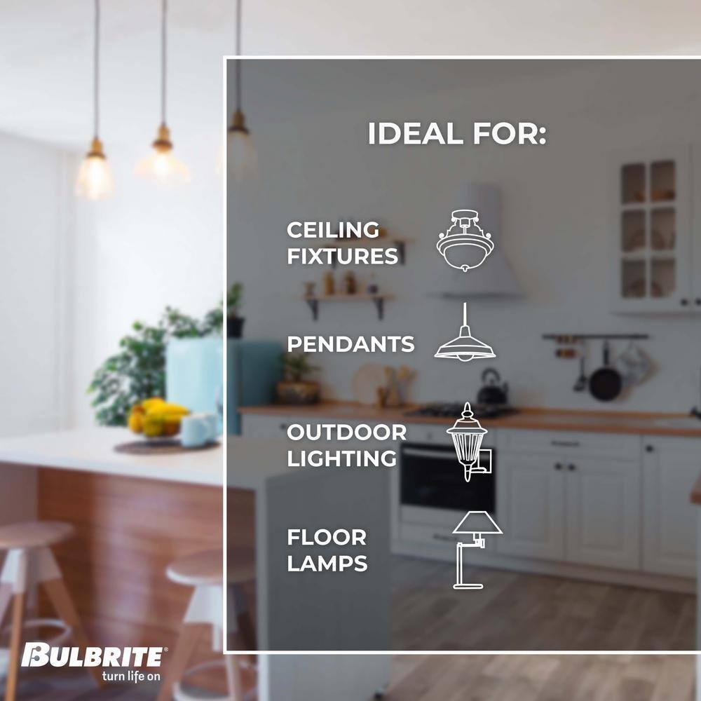 Warm White Dimmable LED Filament Bulb, 2 Pack